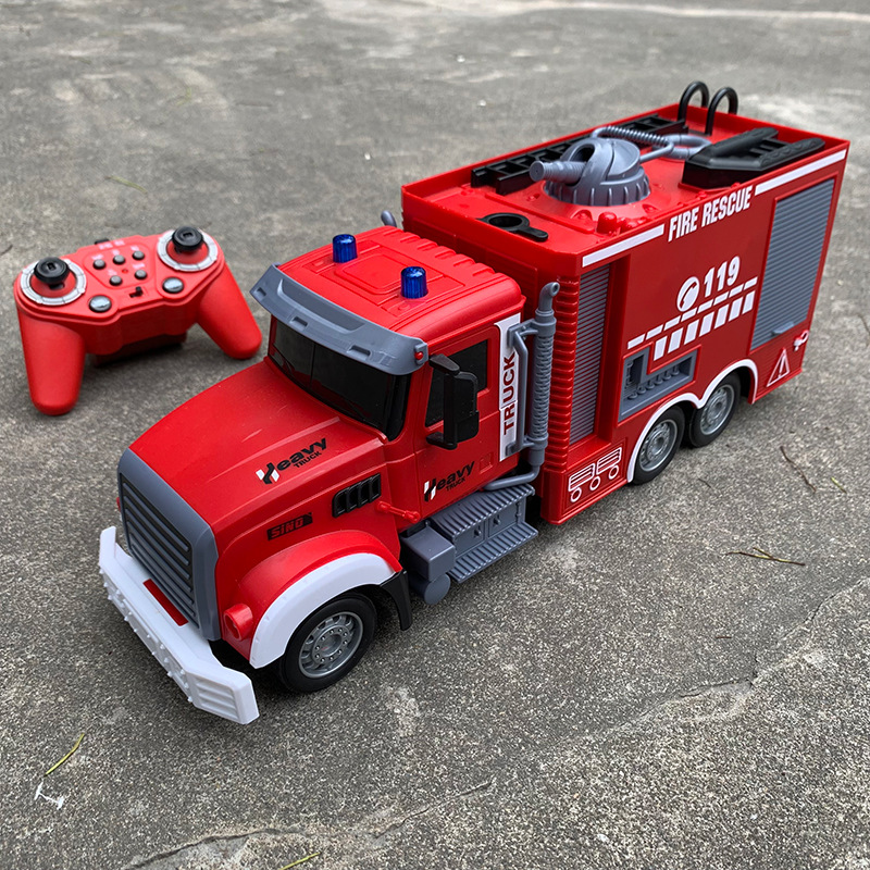 2.4G RC Fire Engine Car with S - Fire Escape Ladder ulasan dan harga