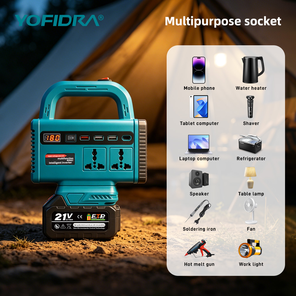 YOFIDRA 220V Portable Power In - Power Outage Light ulasan dan harga