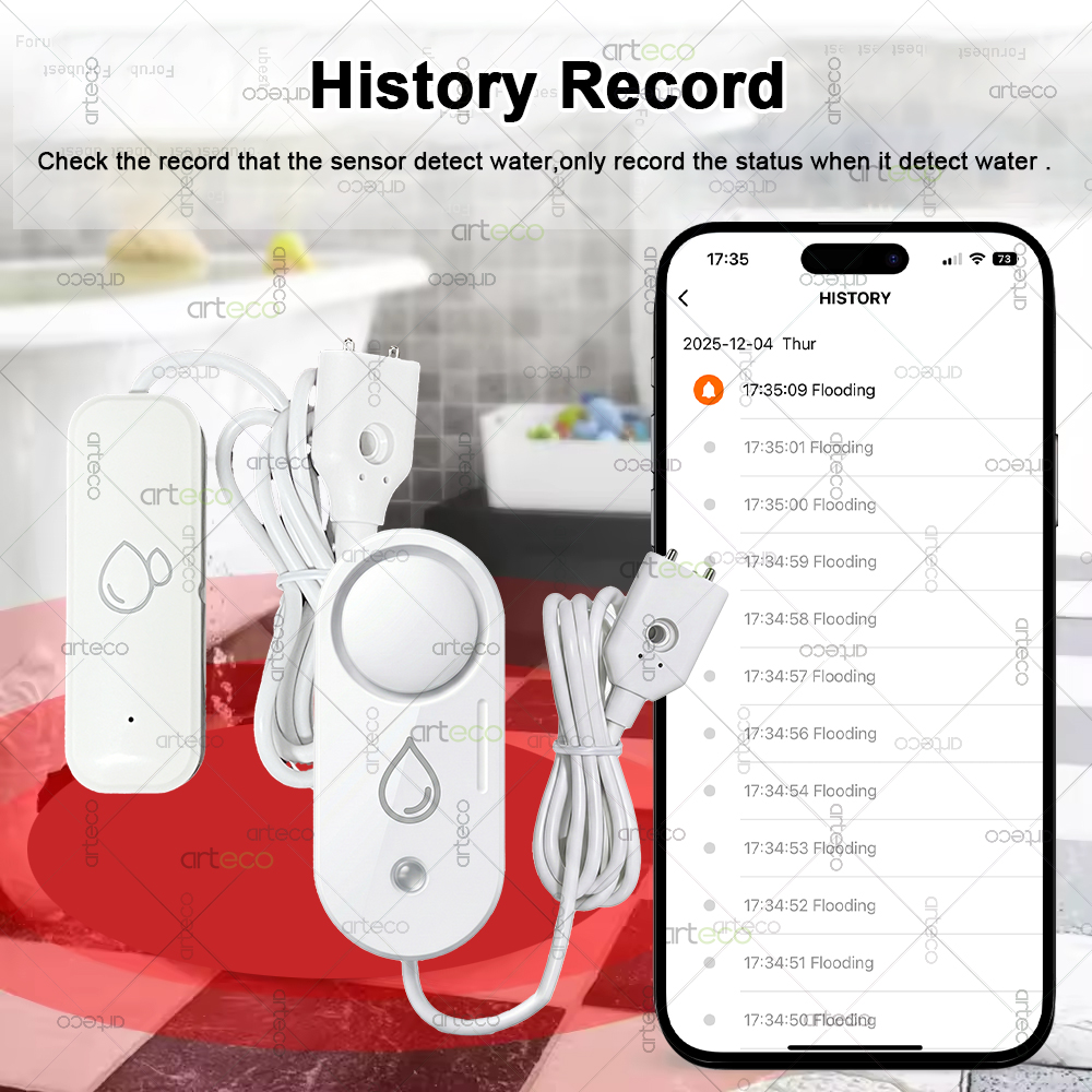 Zigbee Water Leakage Sensor Fl - Water Alarm Sensor ulasan dan harga